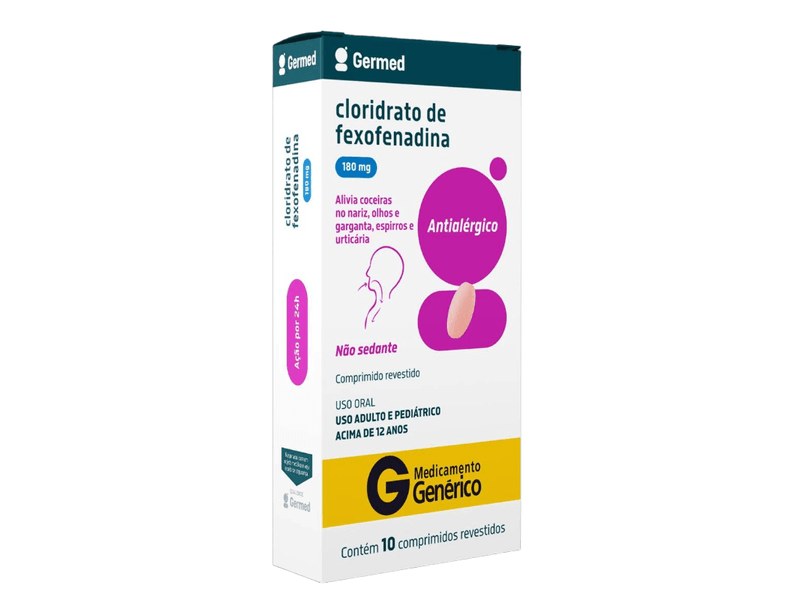Cloridrato de Fexofenadina 180mg 10 comprimidos Germed