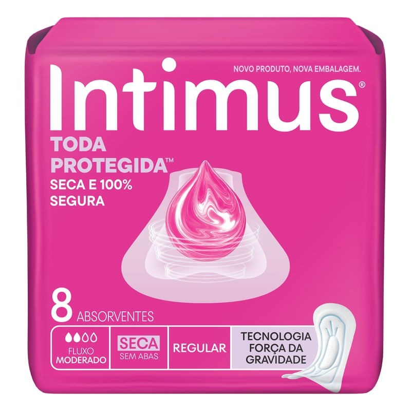 Absorvente Intimus Gel Seca sem Abas 8 un