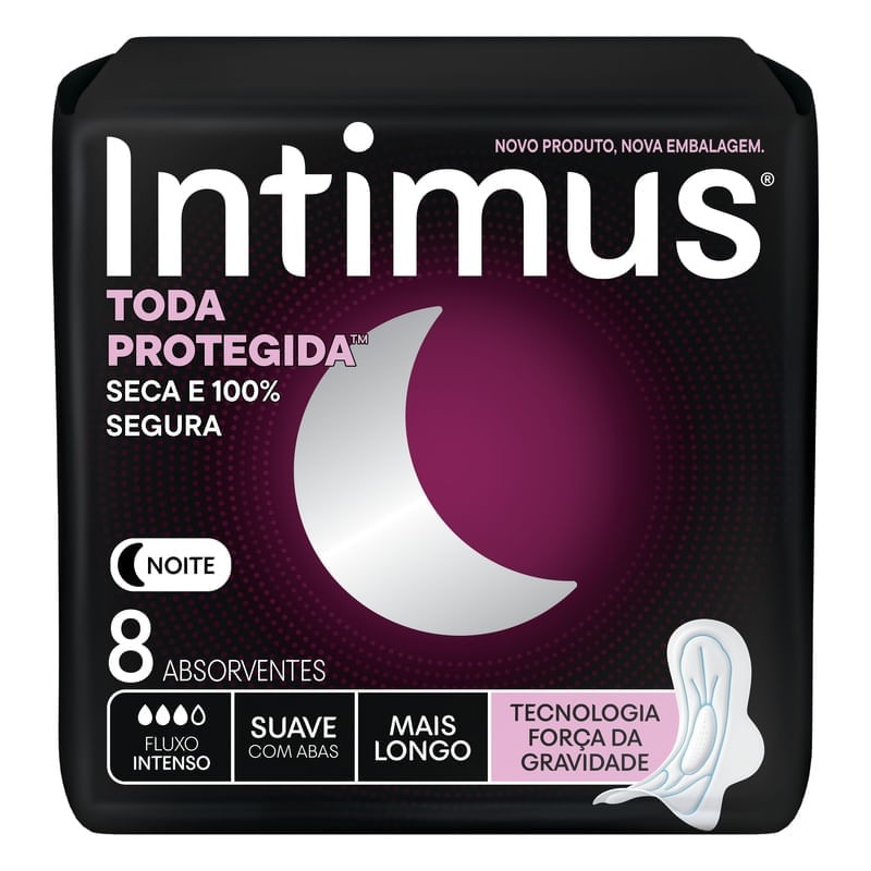 Absorvente Intimus Noturno Suave com Abas 8