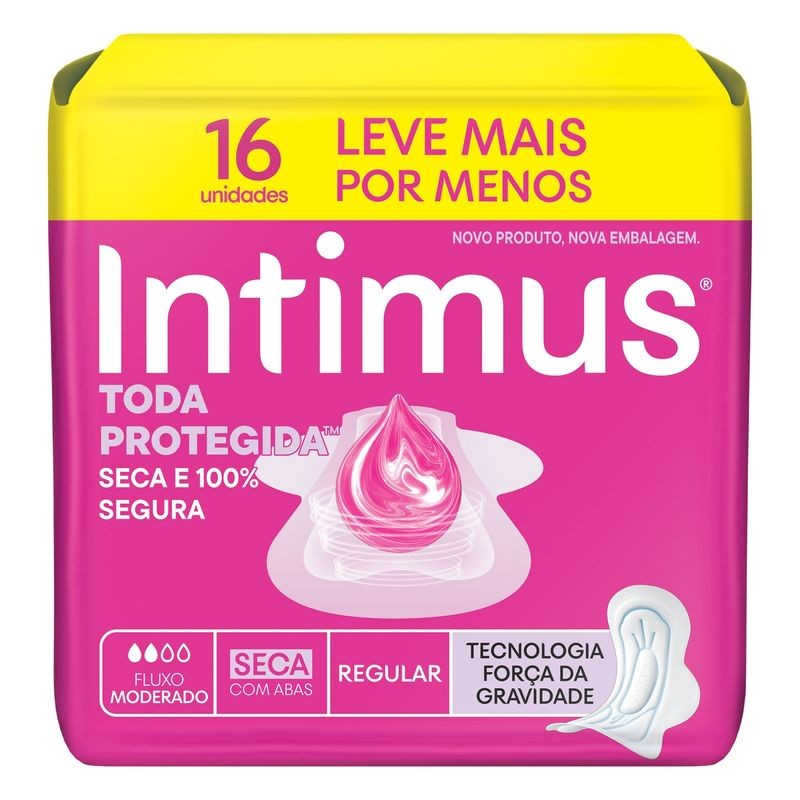 Absorvente Intimus Gel Seca com Abas 16 un