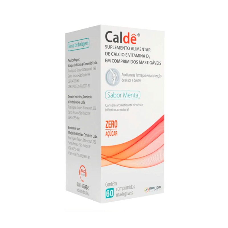 Calde c/60 Comprimidos Mastigaveis