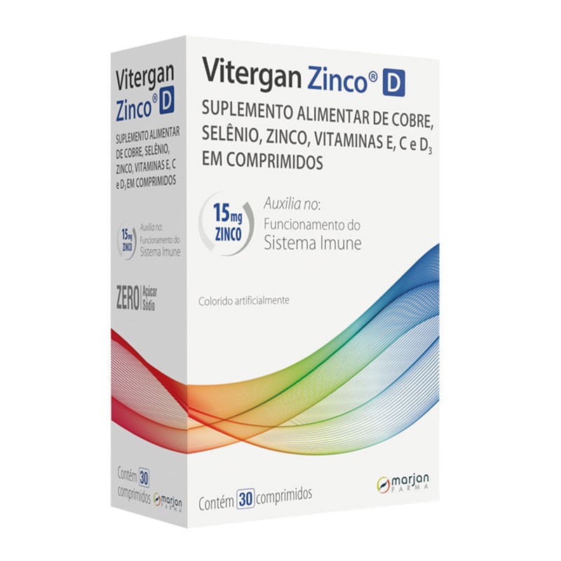 Vitergan Zinco D c/30 Comprimidos