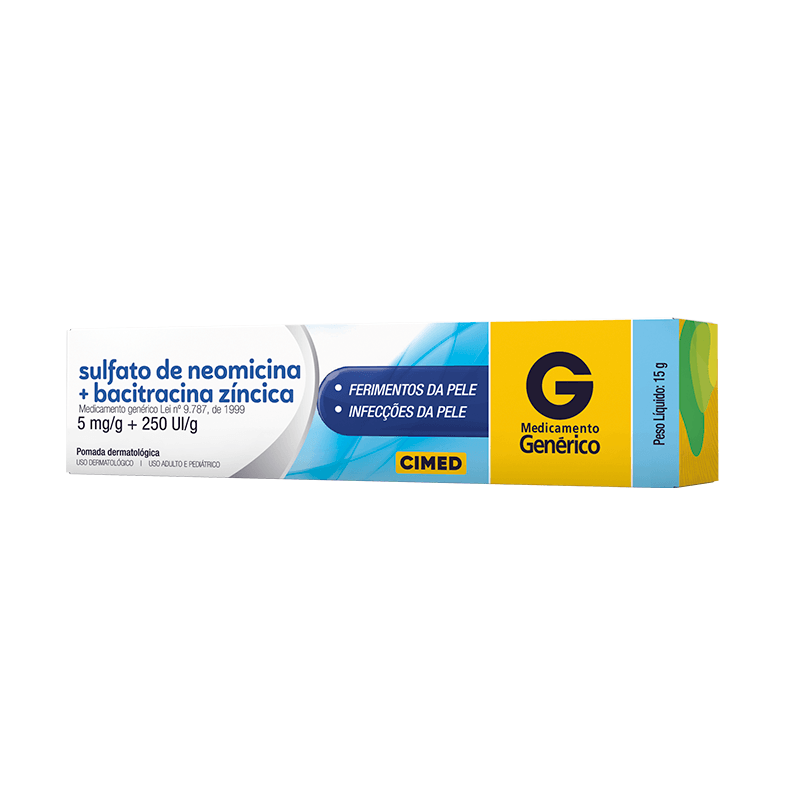 Neomicina + Bacitracina pomada 15g Cimed