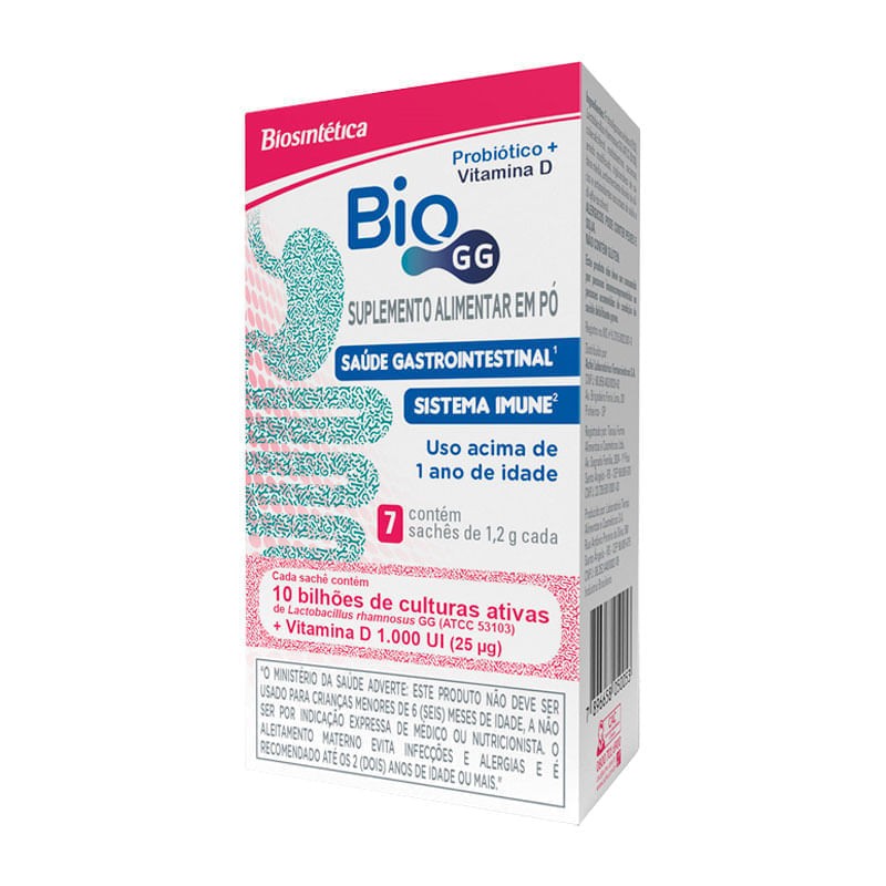 Suplemento Alimentar Em Po Bio Gg Caixa 7 Saches De 1,2g Cada