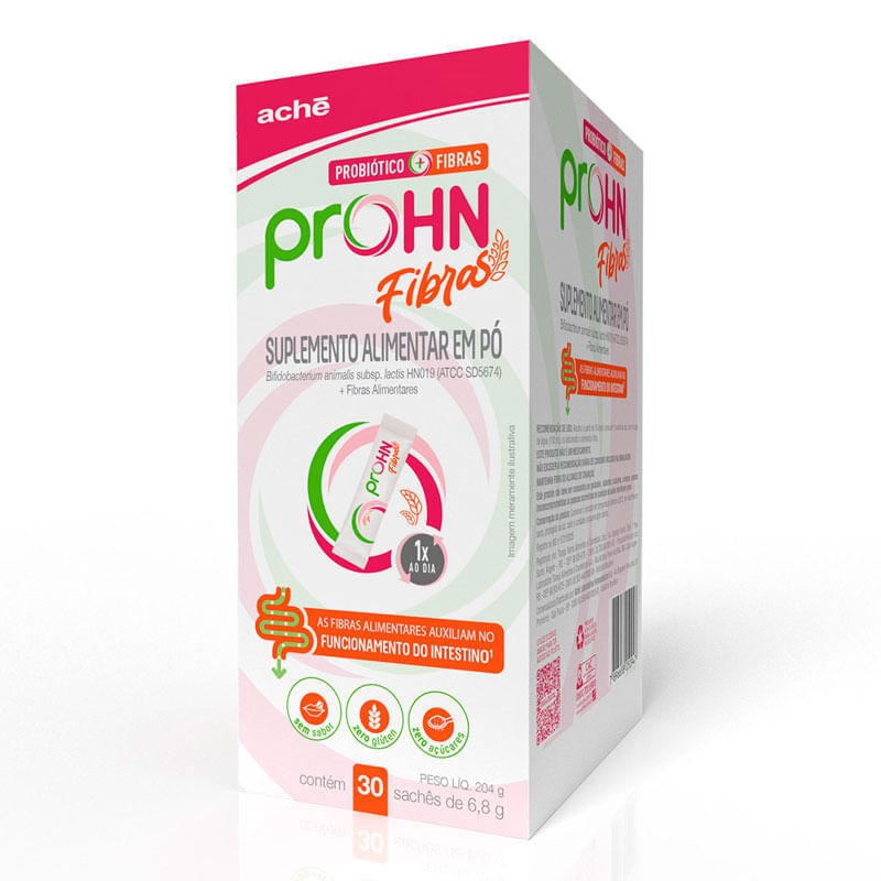Suplemento Alimentar Po Sem Sabor Zero Acucar Prohn Fibras Caixa 102g 30 Saches De 6,8g Cada