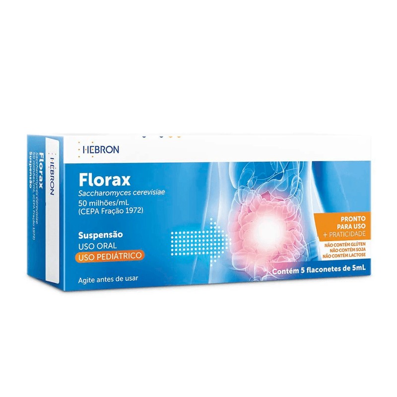 Florax Pediatrico Suspensao 5ml 5 Flaconetes