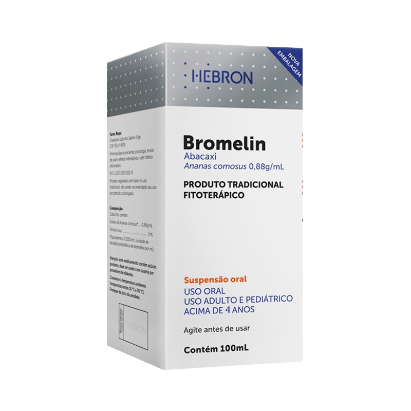 Bromelin 0,88g/ml Suspensao Oral 100ml