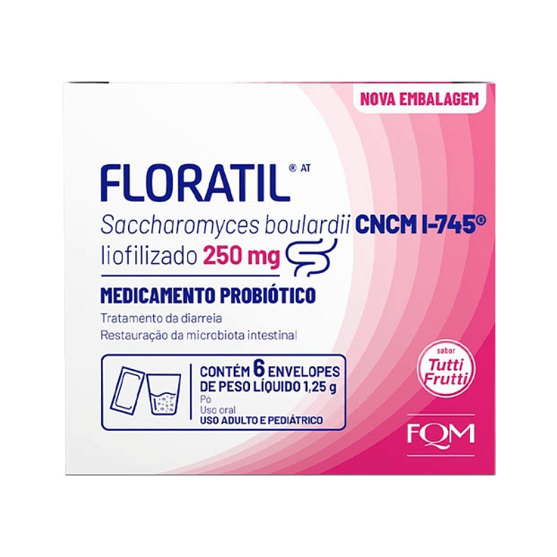 Floratil At 250mg Tutti Frutti Caixa 6 Envelopes De 1,25g Cada
