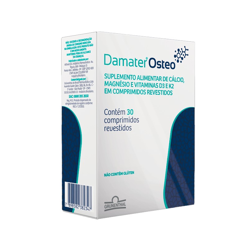 Suplemento Alimentar Damater Osteo c/30 Comprimidos Revestidos