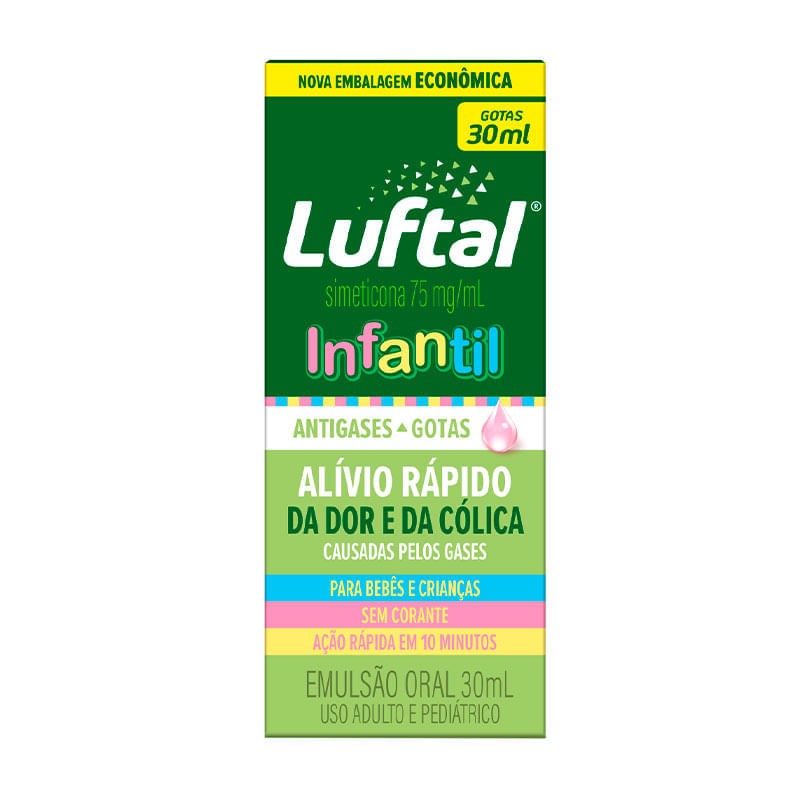 Luftal 75mg/ml Infantil Caixa 30ml Emulsao Gotas Embalagem Economica