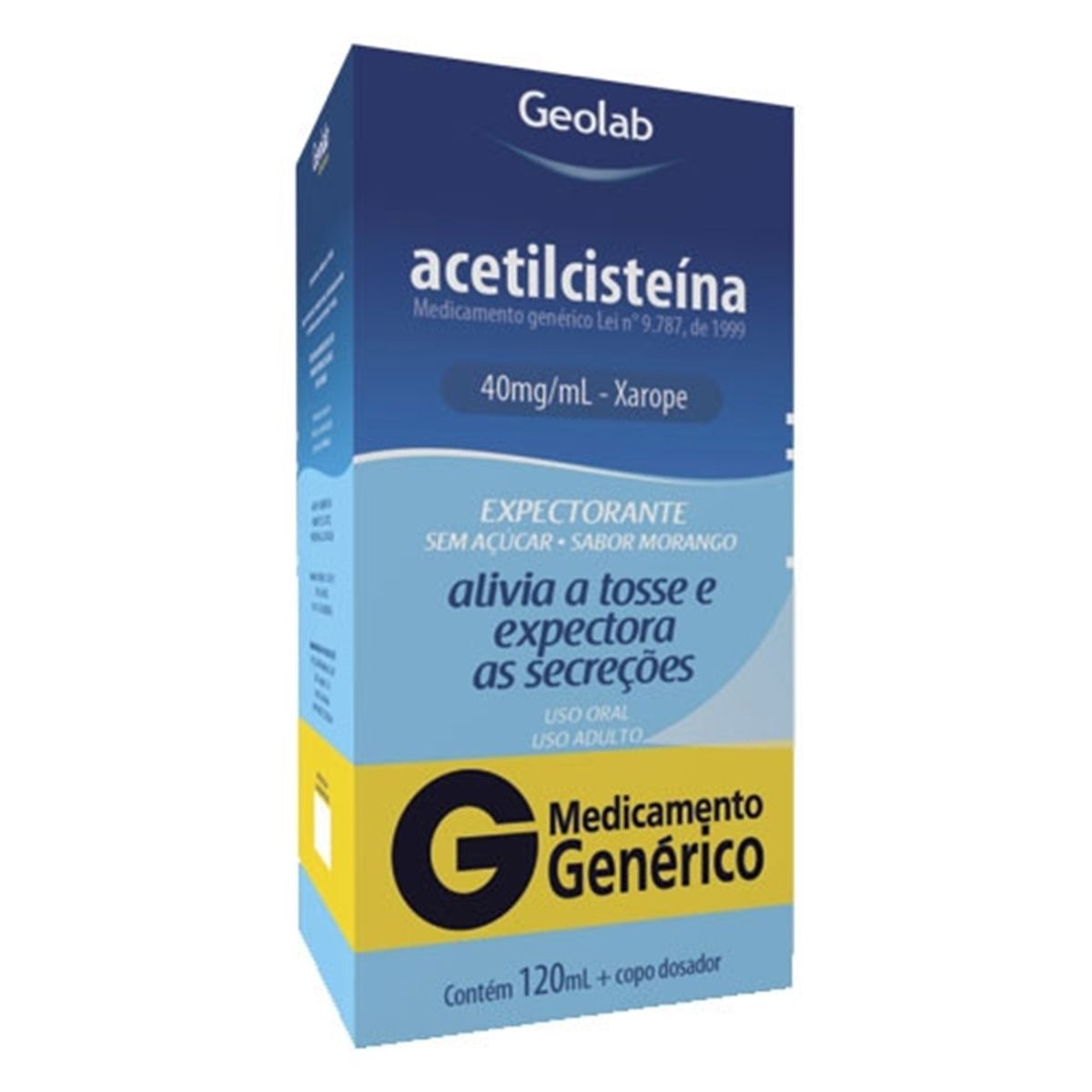 Acetilcisteina 40mg/ml solução 120ml Geolab