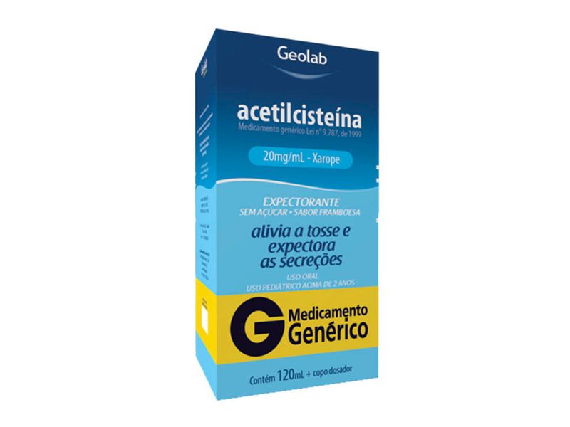 Acetilcisteina Pediátrico xarope 120ml Geolab