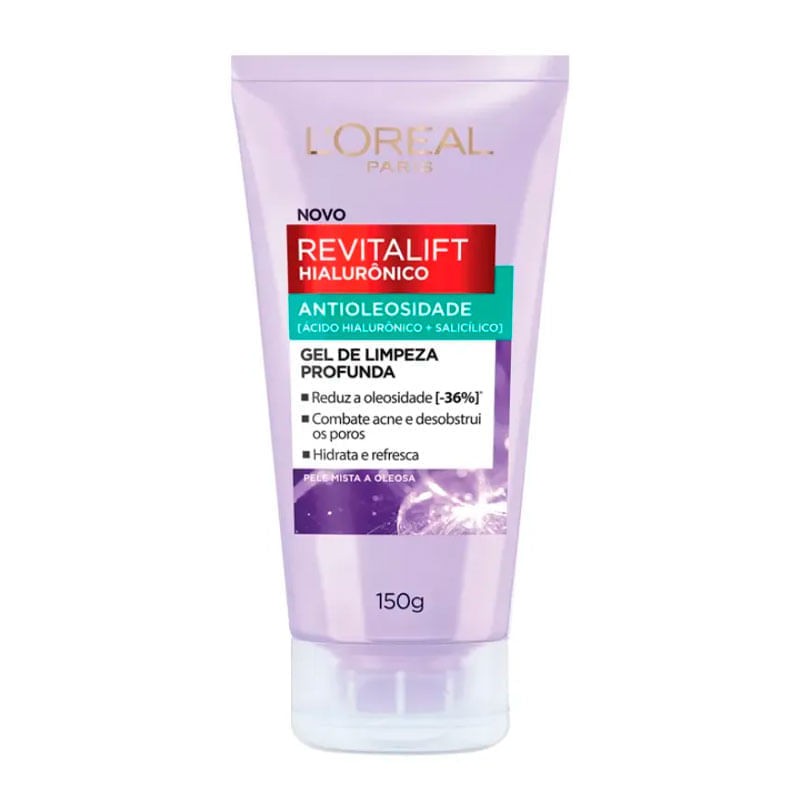 Gel De Limpeza L'oreal Paris Revitalift Hialuronico Antioleosidade 150g