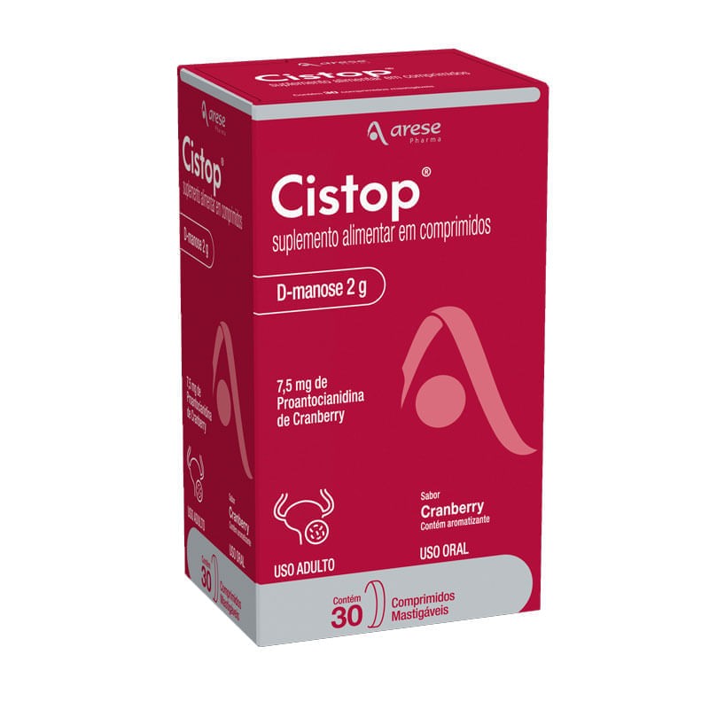Cistop Cramberry c/30 Comprimidos Mastigaveis
