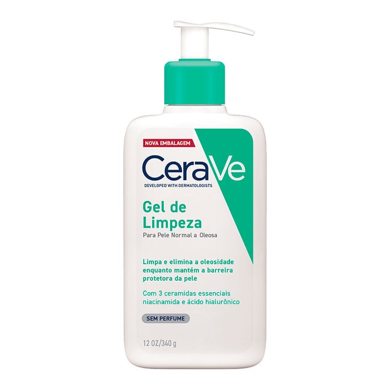 Gel De Limpeza Sem Perfume Cerave Frasco 340g
