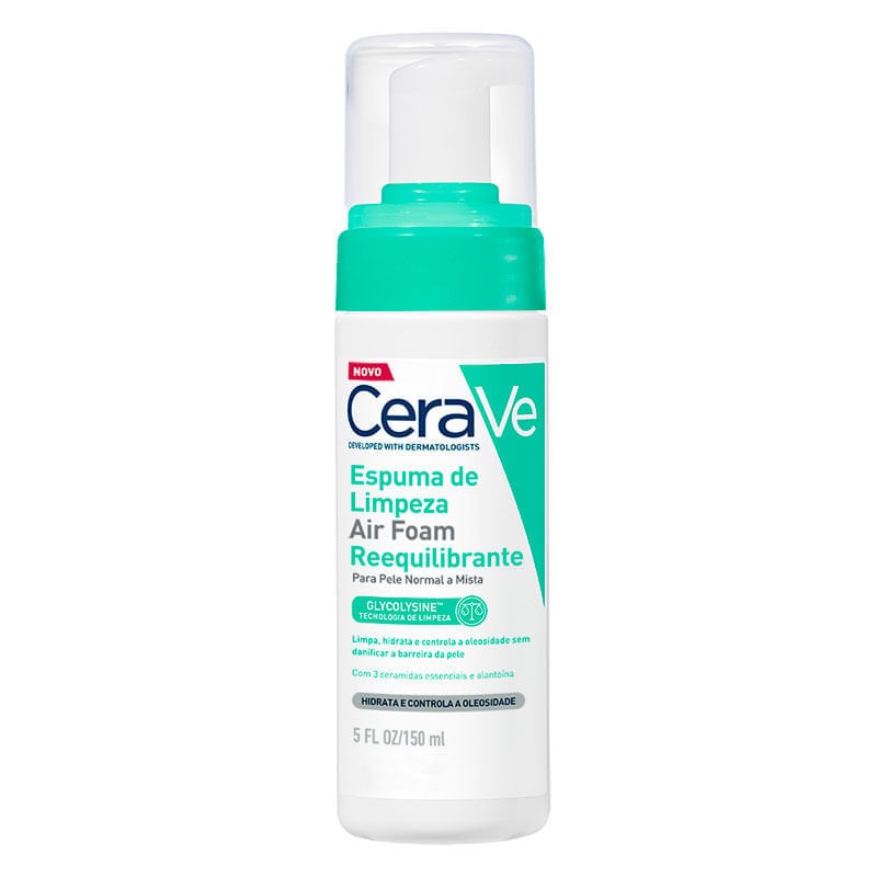 Espuma De Limpeza Reequilibrante Cerave Frasco 150ml Pump